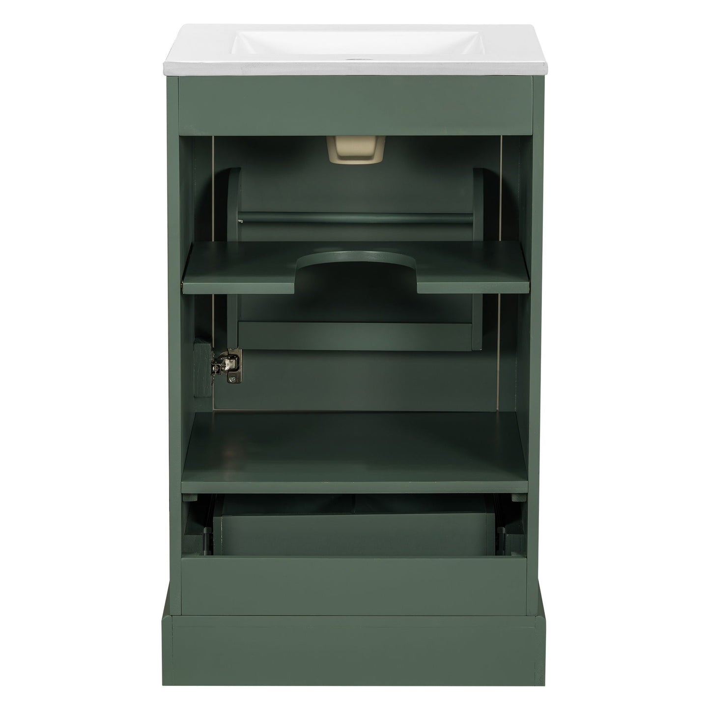 Bathroom Vanity With Sink, Soft Close Door, Adjustable U-Shaped Shelf