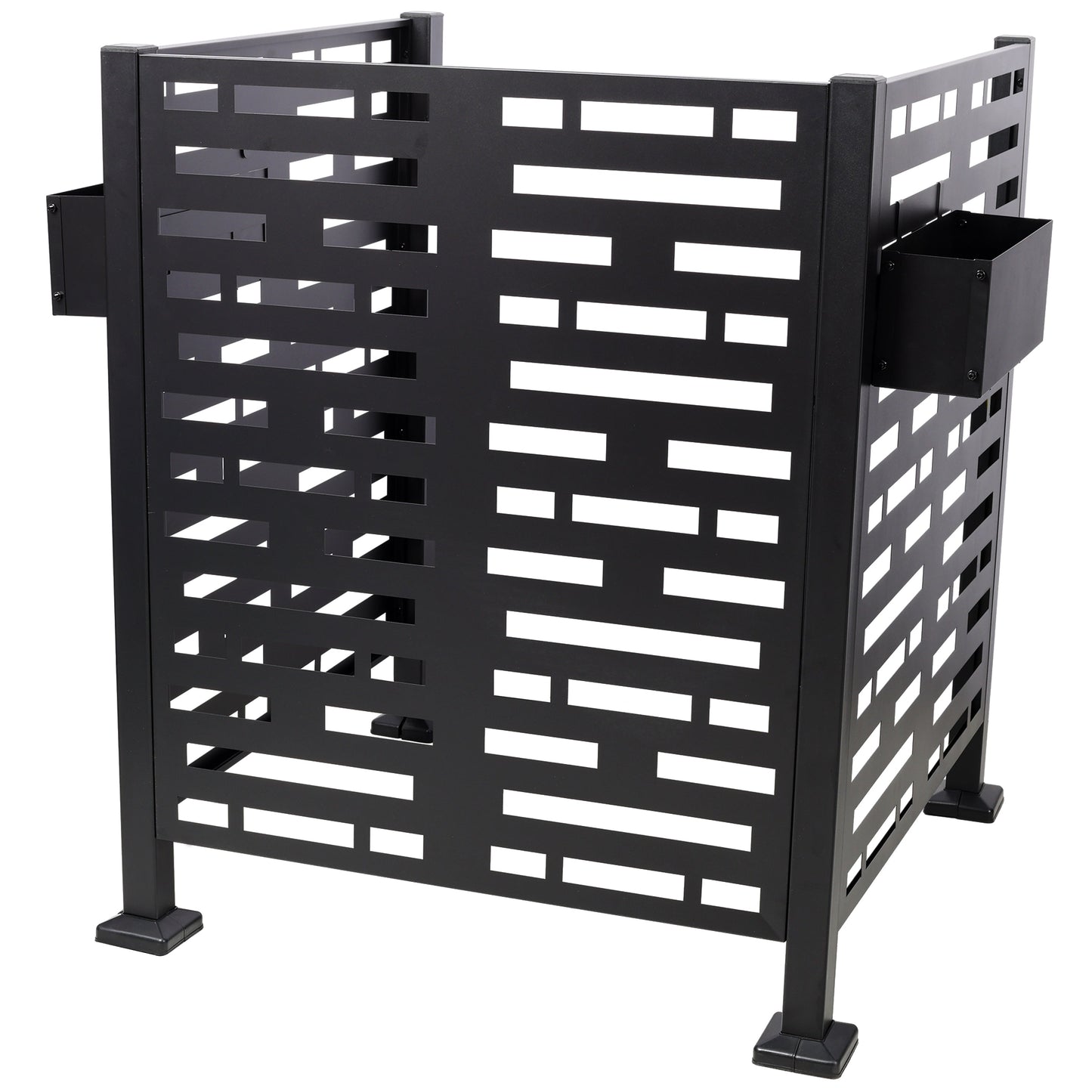 3x3 Ft Metal Air Conditioner Privacy Fence with Planter Boxes