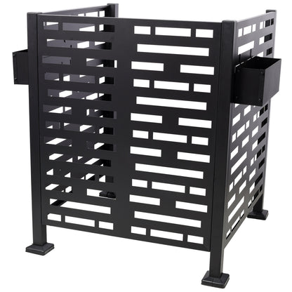 3x3 Ft Metal Air Conditioner Privacy Fence with Planter Boxes