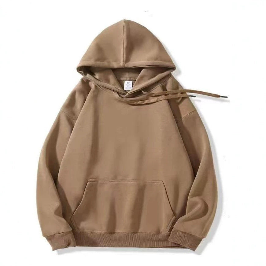 Loose-fitting Versatile Drawstring Casual Hooded Sweatshirt For Fall And Winter
