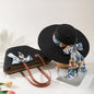 Straw Hat & Tote Set – Beach Vacation Sun Protection Duo, Large Capacity Travel Tote