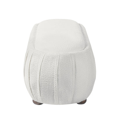 Upholstered Ottoman, Oval Shape