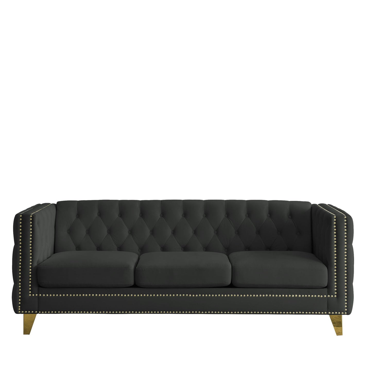 Modern Sofa With Button Tufting, Upholstered Couch For Living Room