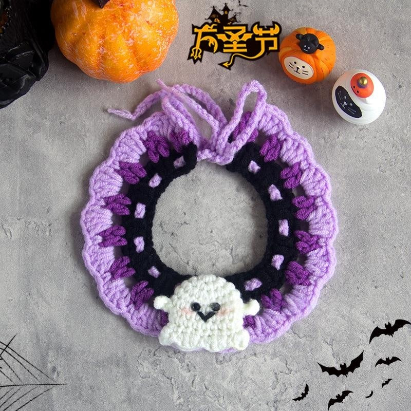 Hand-knitted Halloween Scarf For Cats And Dogs