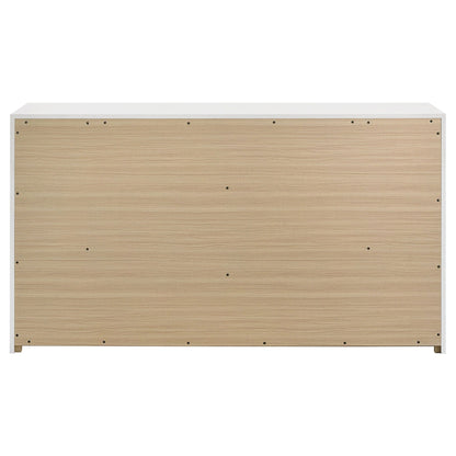 Ines 6-drawer Bedroom Dresser Cabinet White High Gloss