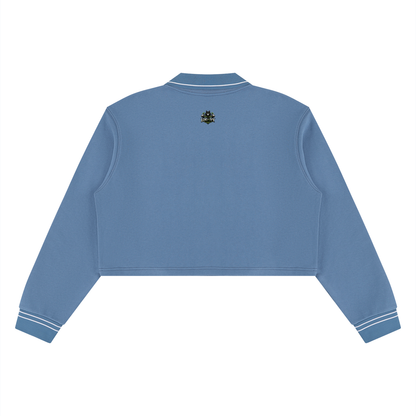 Loki & Ivy Women’s Crop Collared Sweatshirt