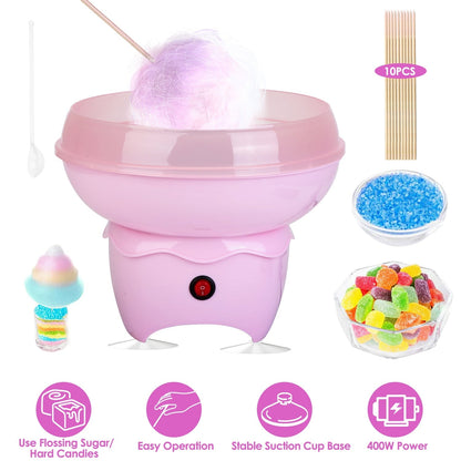 Cotton Candy Maker Portable Cotton Candy Machine Electric Cotton Candy Express_x000B__x000B_for Kids Christmas Gift Birthday
