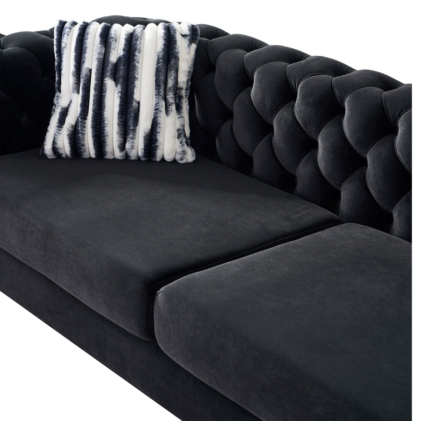 Chesterfield - Modern Tufted Living Room Sofa, 84.25''W Couch