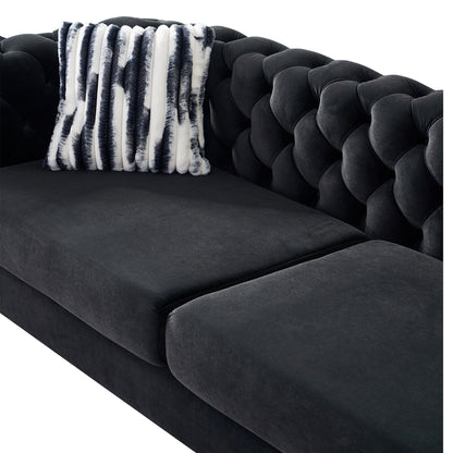 Chesterfield - Modern Tufted Living Room Sofa, 84.25''W Couch