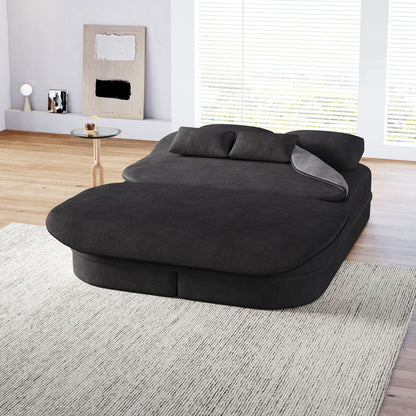 2 In 1 Foldable Sofa Bed With Multi Functional Blanket, Floor Lounge Sofa