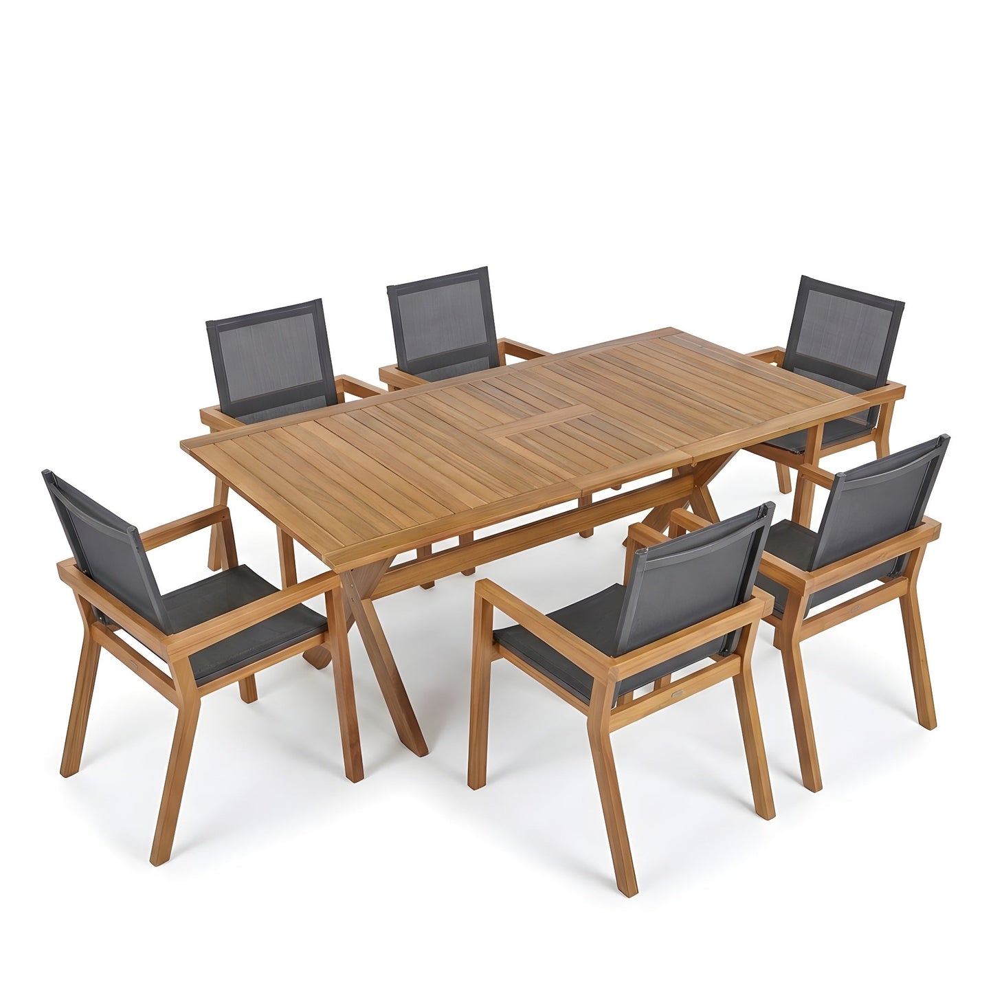7-Piece Acacia Wood Outdoor Dining Set