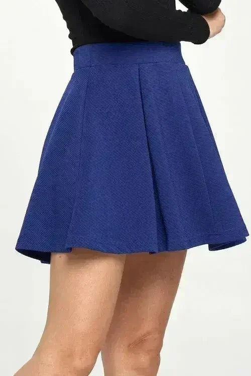 High-Waisted Pleated Skater Skirt - Flowy & Flirty | Femstylo