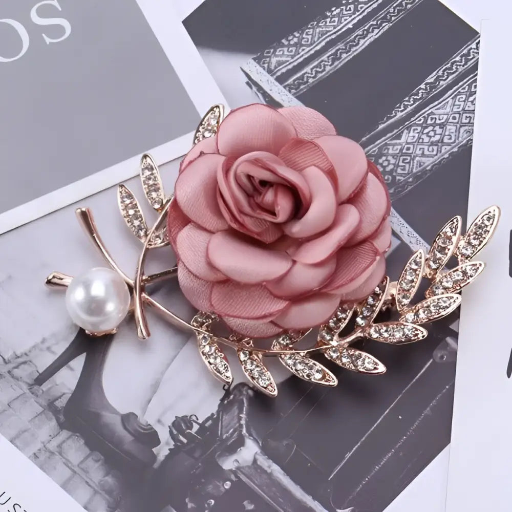 Fabric Flower Lady Temperamental Pin Floral Brooch Set