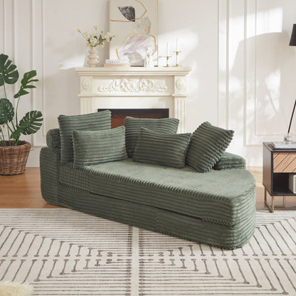 Semi Circular 2 In 1 Sofa Bed With Neck Pillow