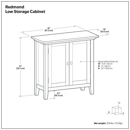 Redmond - Low Storage Cabinet - Hickory Brown