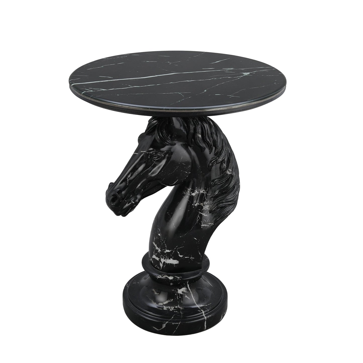Horse Head Accent Table Animal Statue End Table