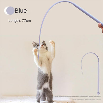 Simulated Mouse Tail Cat Toy Cat Teaser Funny Stick Silicone Long Tail Pet Interactive Toys For Cats Kitten Hunting Pet Products