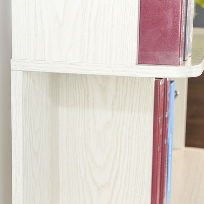 Modern 5 Tier Open Storage Bookcase