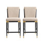 Modern Armless Counter Stool - Set of 2