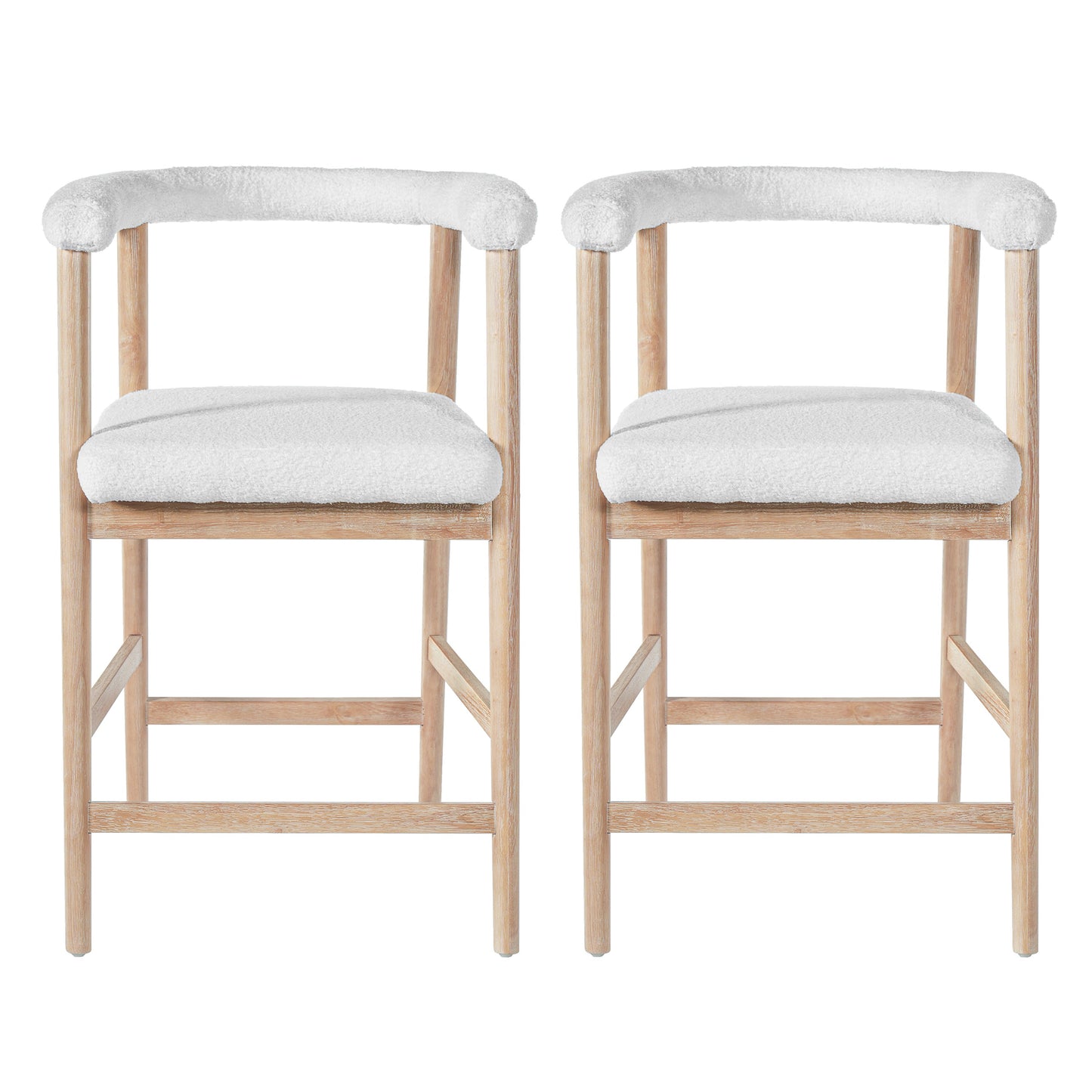 25" Seat Height Bar Stools with Back, Set of 2