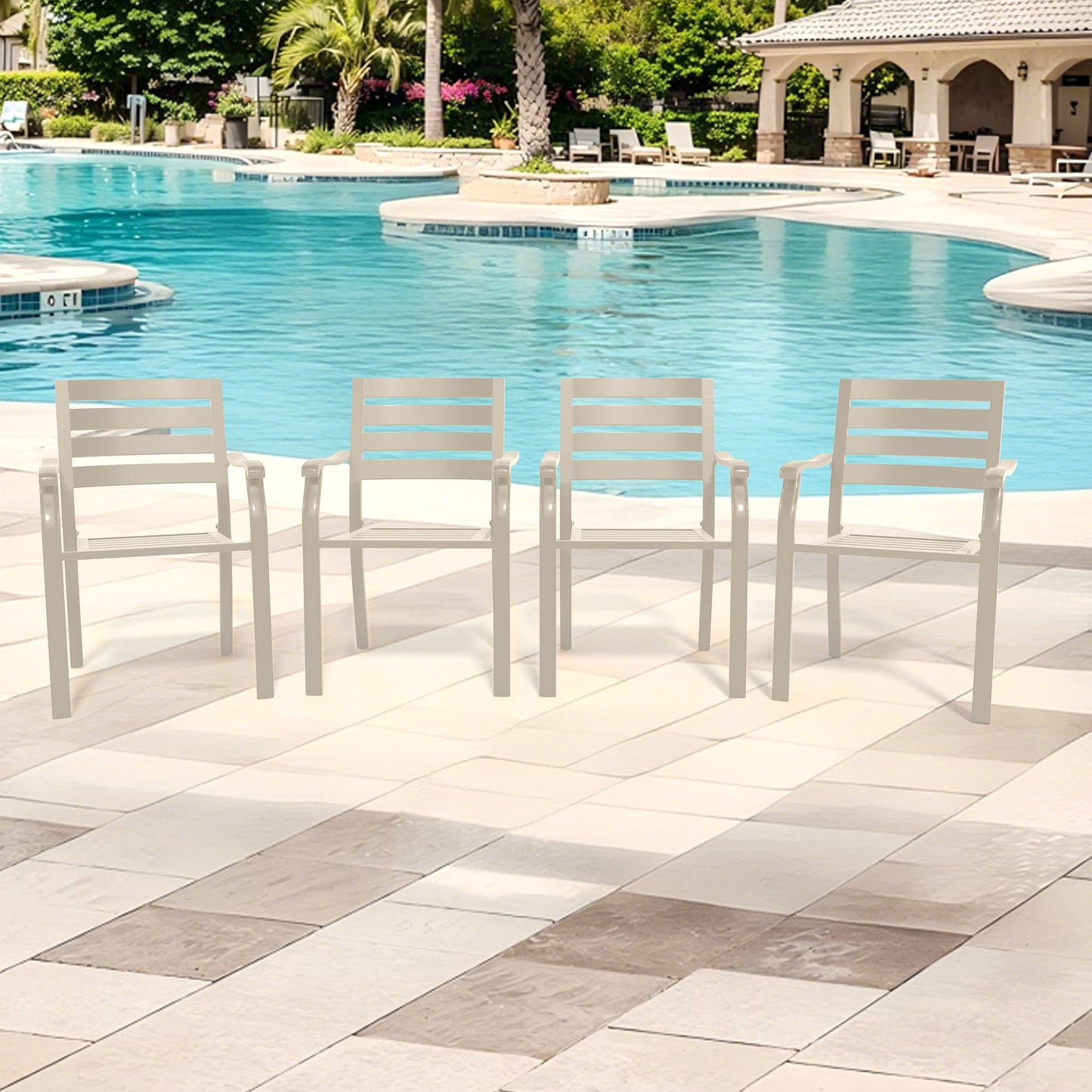 VRSHWO Iron Terrace Dining Chairs, Set of 2
