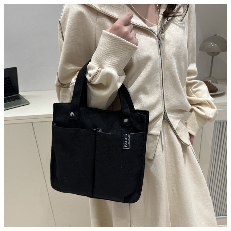 Plain-colored Tote Bag Student Lunch Box