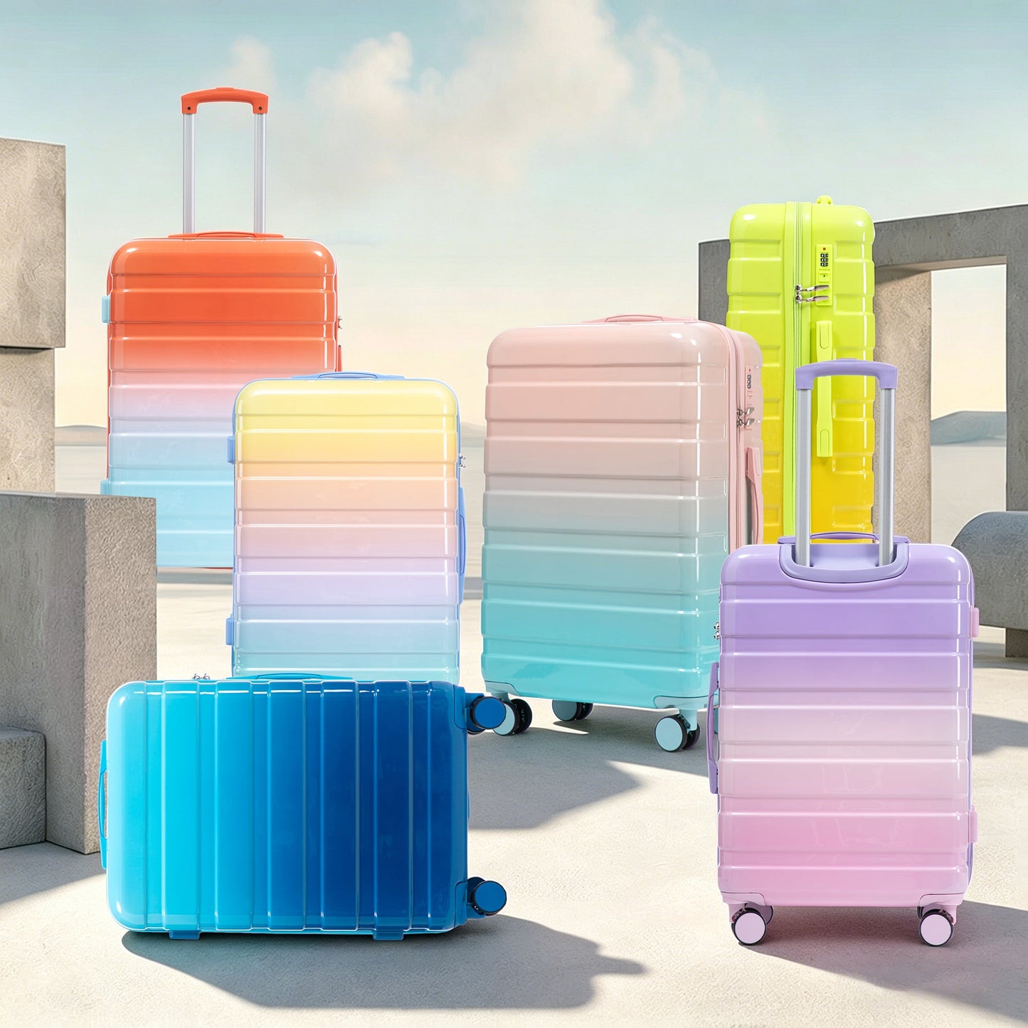 3-Piece PC Spinner Wheel Luggage Set