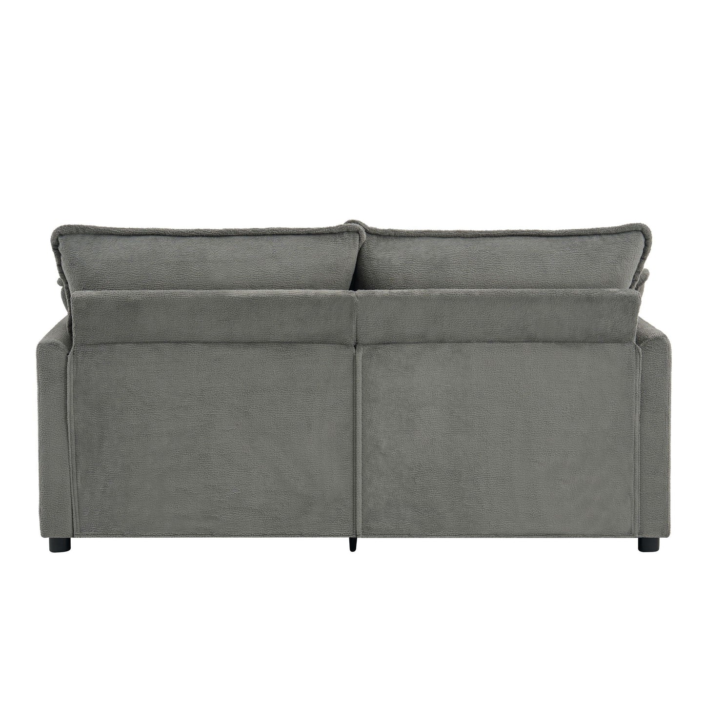 Modern Loveseat Sofa, Upholstered Couch With Side Storage Pockets