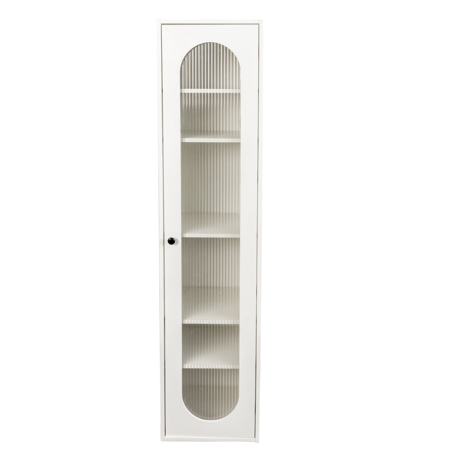 Tall Display Cabinet & Bookshelf with Glass Door