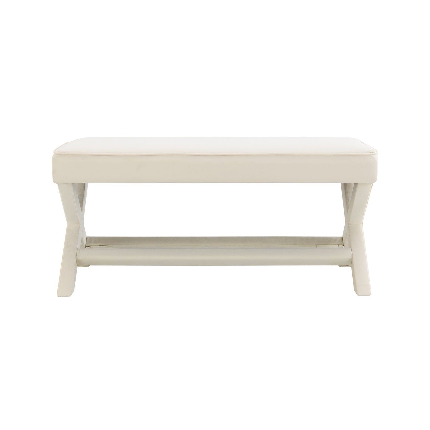 Comfort Double Bench Upholstered With X Crossed Legs