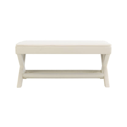Comfort Double Bench Upholstered With X Crossed Legs