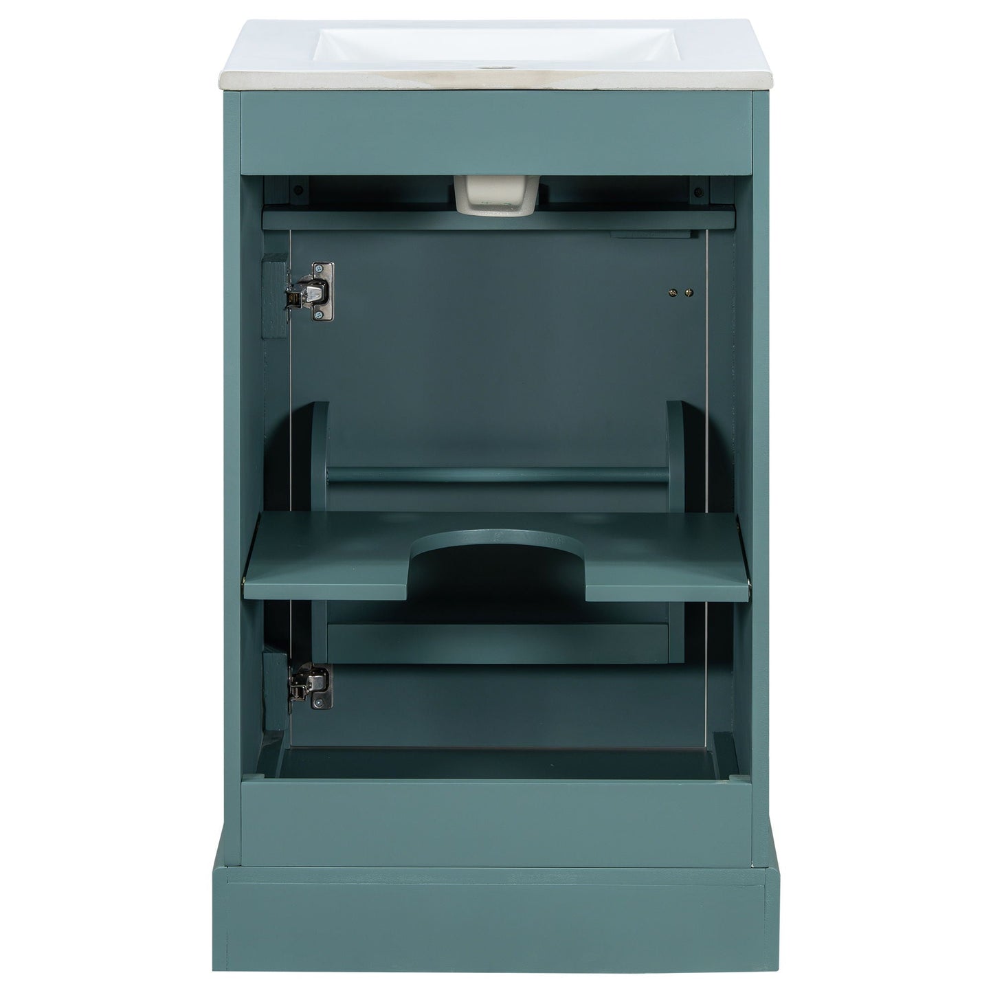 Elegant Bathroom Vanity With Ceramic Sink, Soft Close Door, Adjustable Shelf