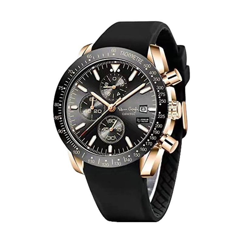 Van Gogh Starry Fantasy Series Men's Rubber Strap Watch