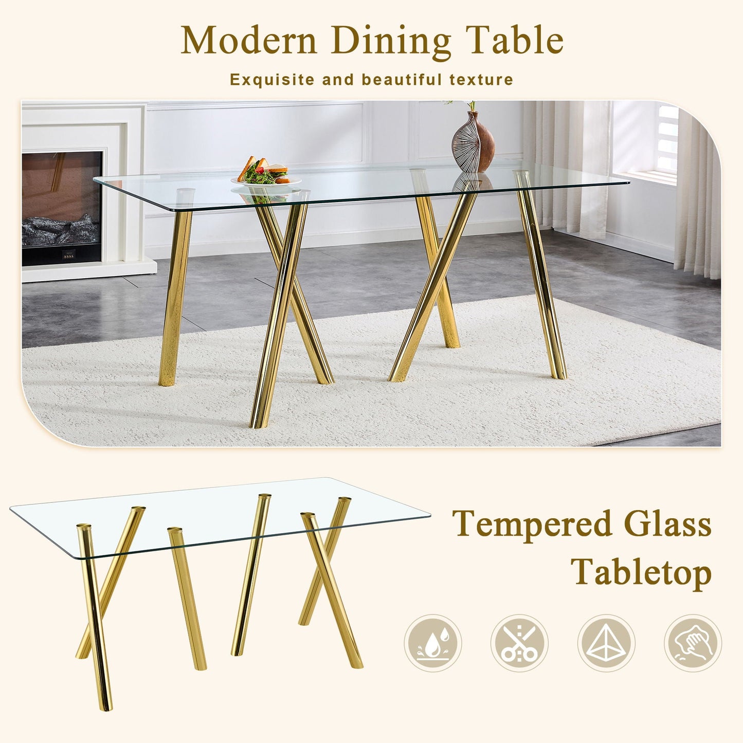 Dining Table With Transparent Surface