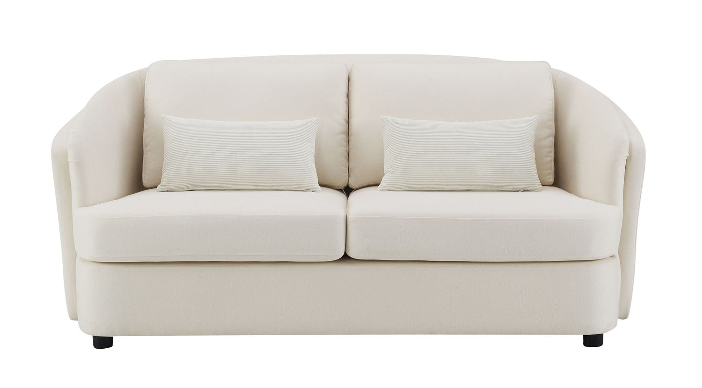 Mariko - Linen 3 Pieces Living Room Set - Beige
