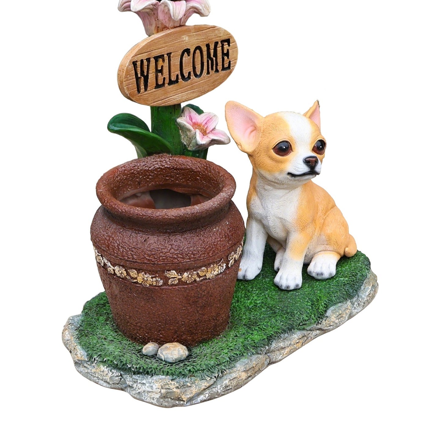 Sitting Corgi Dog Planter Outdoor Decor