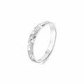 S999 Sterling Silver Starry Couple Rings, Minimalist Adjustable Plain Band Matching Rings Jewelry