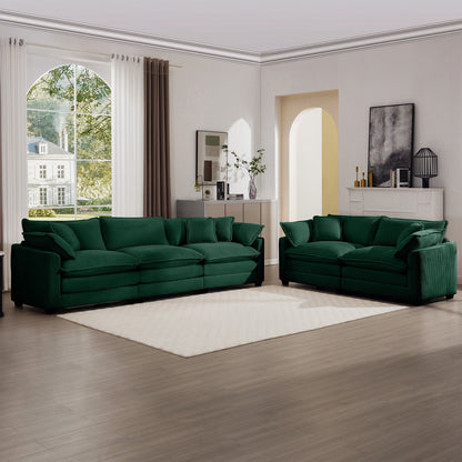 Elegant Oversized Sectional Sofa Set With Deep Seats And Flexible Layout