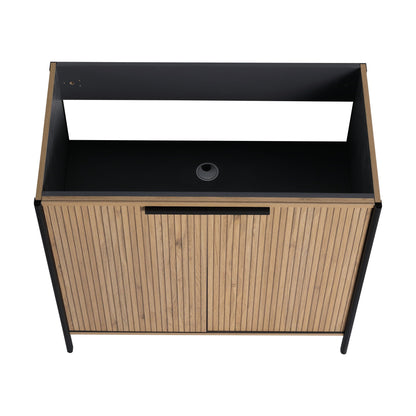 Contemporary Freestanding Bathroom Vanity With Adjustable Shelves