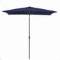 Rectangular Patio Umbrella With Crank Tilt, Polyester UV-Resistant Canopy