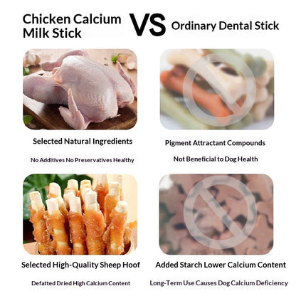 Dog Treats Chicken-flavored Milk Sticks Calcium Chews And Grinding Bones