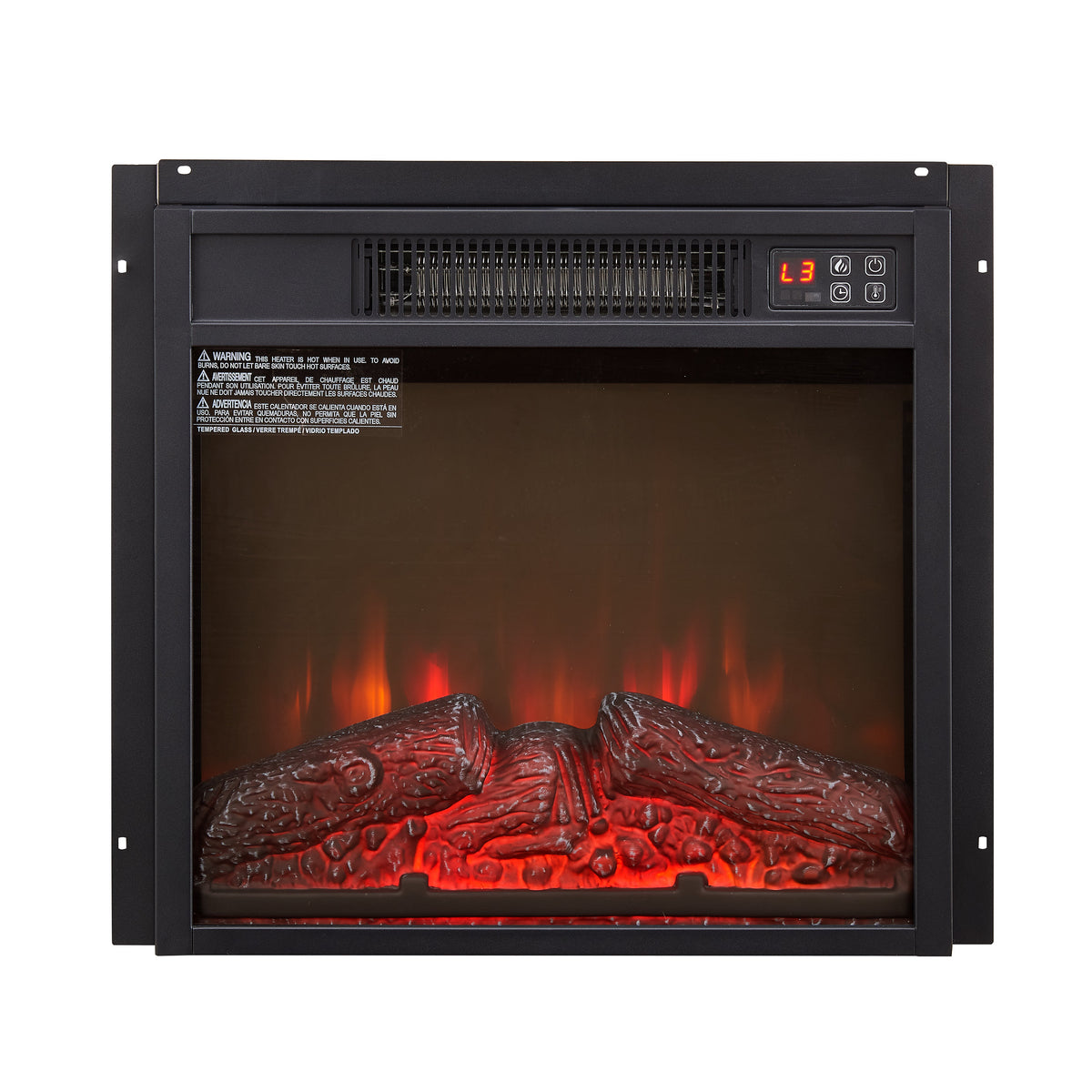 Electric Fireplace Insert 18" 1400W Remote Control