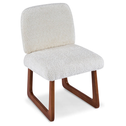 Dining Chair With Curved Legs (Set of 2) - Beige / Brown