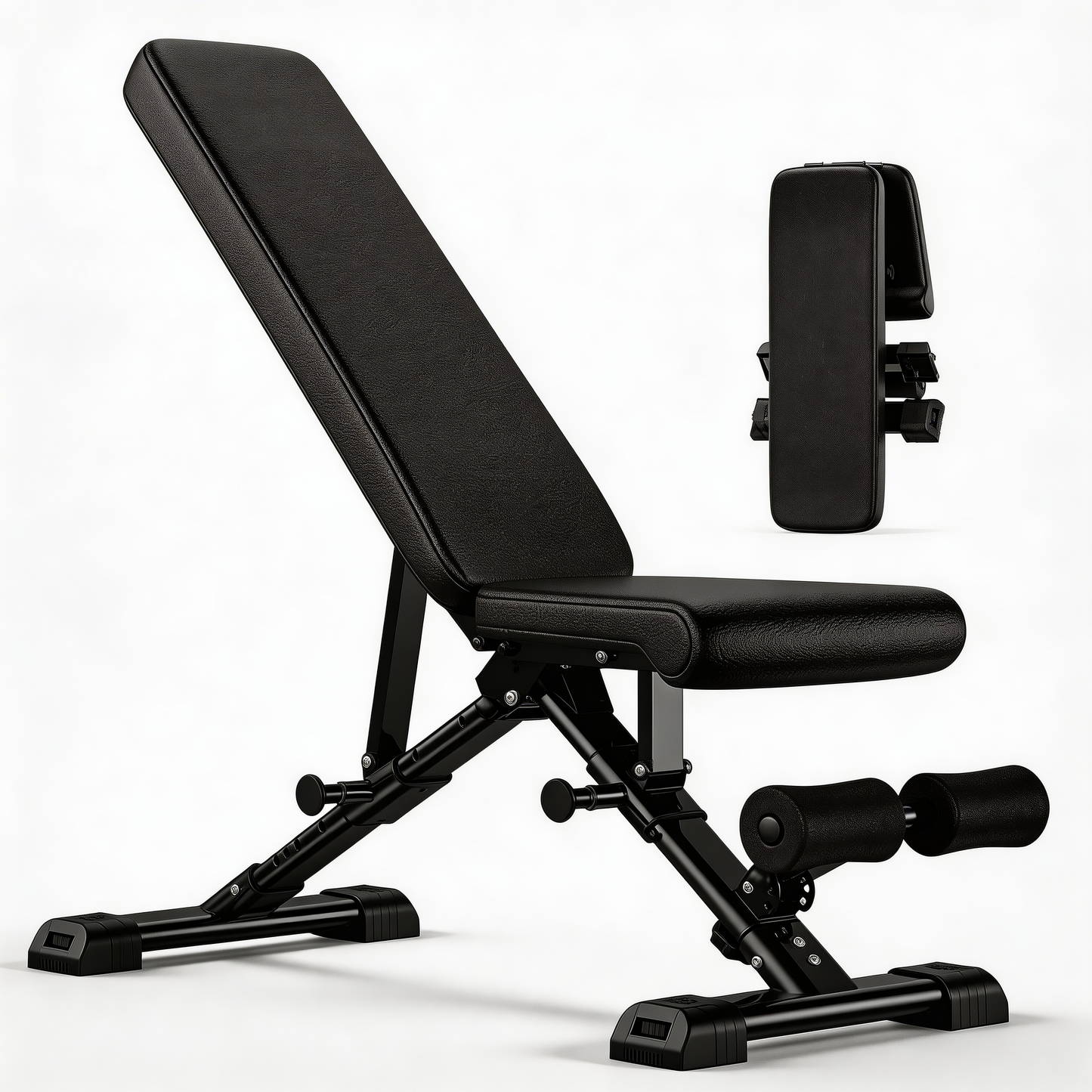 Adjustable Weight Bench with Resistance Bands