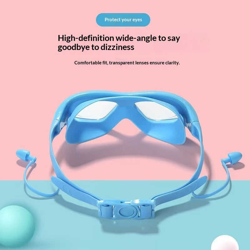 Childrens Anti-fog Swim Goggles With Built-in Earplugs