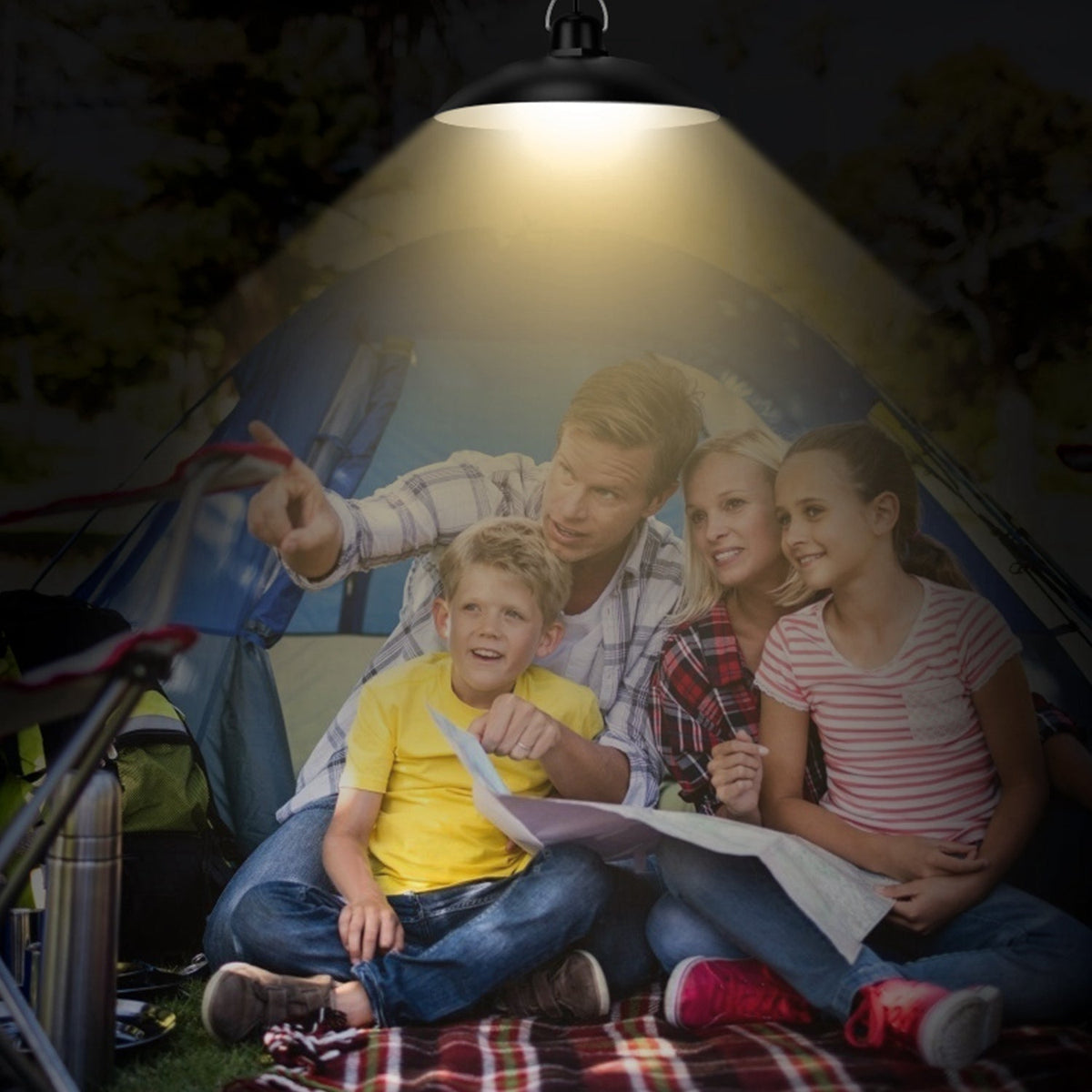 Solar Shed Lights Dual Lighting Heads Dimmable Timing Auto Sensor Turn Off Hanging Lamp IP65 Waterproof Remote Control Pendant Light For Garden Patio
