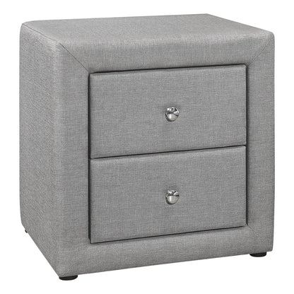 Nightstand With Storage Drawer, Upholstered, Transitional