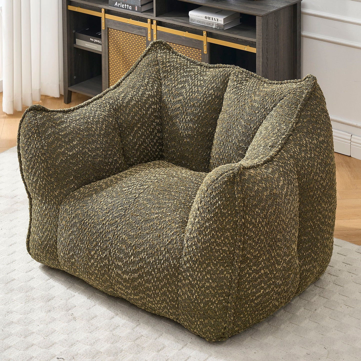 Comfortable Chenille Sofa Chairs With Highly Resilient Foam