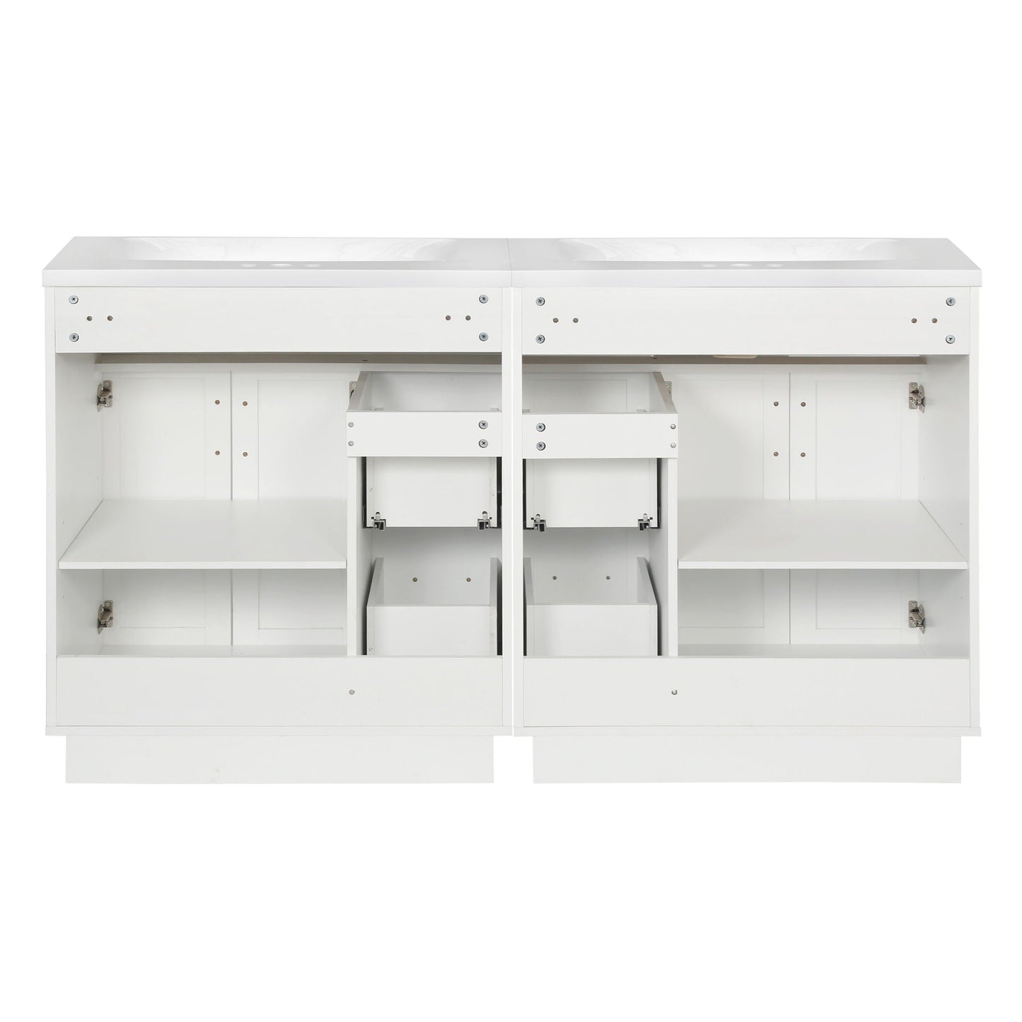 Bathroom Vanity With 2 Doors, 2 Drawers, Adjustable Shelf, Hidden Slides & Soft Close Hinges