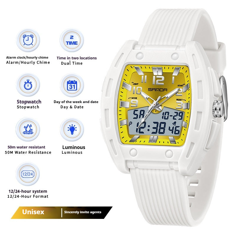 A Sporty Stylish And Energetic Unisex Bucket-style Wristwatch